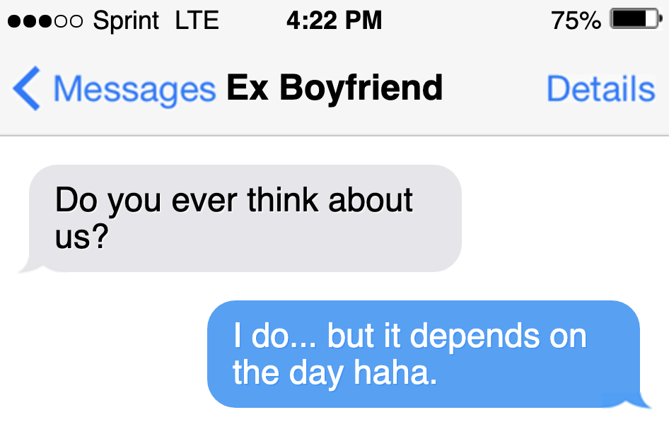 What to do when your ex texts you